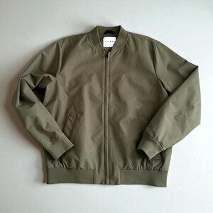 TOPMAN Men's Olive Green Bomber Jacket Size Large